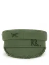 Ruslan Baginskiy Embroidered Baker Boy Hat With Frayed Edge