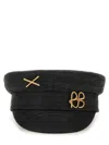 Ruslan Baginskiy Piercing Inspired Baker Boy Cap In Black