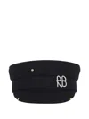 Ruslan Baginskiy Studs Flat Top Hat In Black