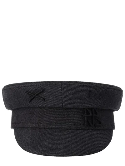 Ruslan Baginskiy Logo Embroidered Newsboy Hat In Black