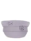 Ruslan Baginskiy Distressed Flat Top Cap With Short Brim In White