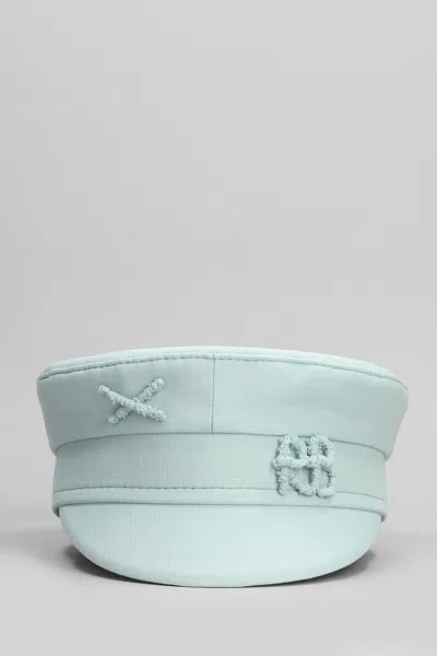 Ruslan Baginskiy Baker Boy Hats In Green Linen
