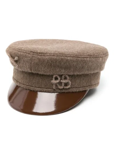 Ruslan Baginskiy Brown Baker Boy Logo-appliqué Cap