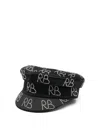Ruslan Baginskiy Crystal-embellished Baker Boy Hat In Black