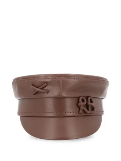 Ruslan Baginskiy Hat Structured Brim Decorative Stitching Embellishment In Brown