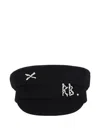 Ruslan Baginskiy Flat Top Hat Ornamental Embellishments In Black