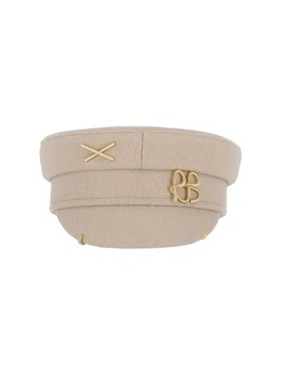 Ruslan Baginskiy Baker Boy Wool Blend Hat In Neutral