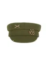 Ruslan Baginskiy Baker Boy Wool Blend Hat In Green