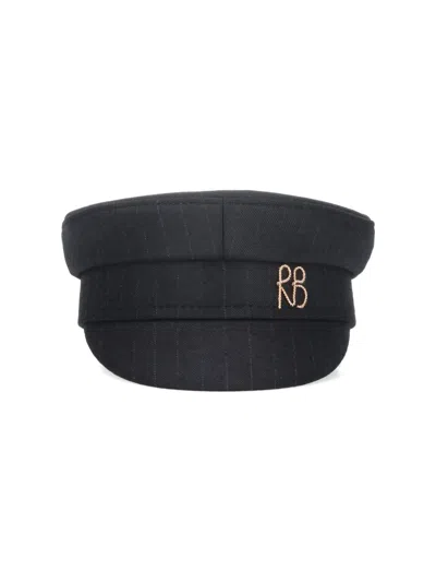 Ruslan Baginskiy Baker Boy Wool Blend Hat In Black
