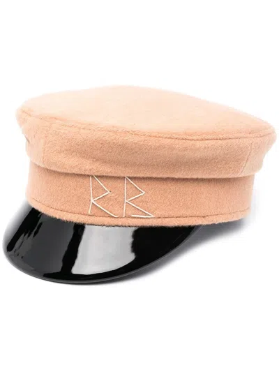 Ruslan Baginskiy Baker Boy Wool Cap In Beige