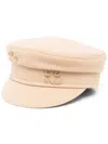 Ruslan Baginskiy Embroidered-logo Cotton Beret In Beige