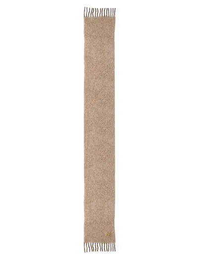 Ruslan Baginskiy Beige Logo Textured Scarf In Brown