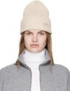 Ruslan Baginskiy Beige Monogram-embroidered Wool Beanie In Sand