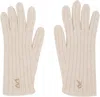 Ruslan Baginskiy Beige Monogram-embroidered Wool Gloves In Sand
