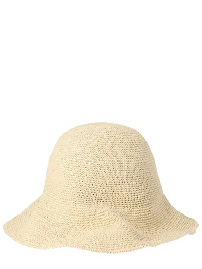 Ruslan Baginskiy Beige Straw Hat In Gold