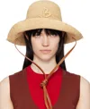 Ruslan Baginskiy Beige 'the Hatbag' Beach Hat In Natural Straw/brown