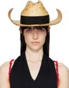 Ruslan Baginskiy Decorative Cowboy Hat In Natural Straw