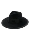 Ruslan Baginskiy Wide Brim Wool Felt Fedora Hat In Black