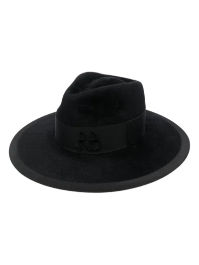 RUSLAN BAGINSKIY BLACK FEDORA HAT