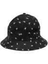Ruslan Baginskiy Black Spider Print Bucket Hat In Black