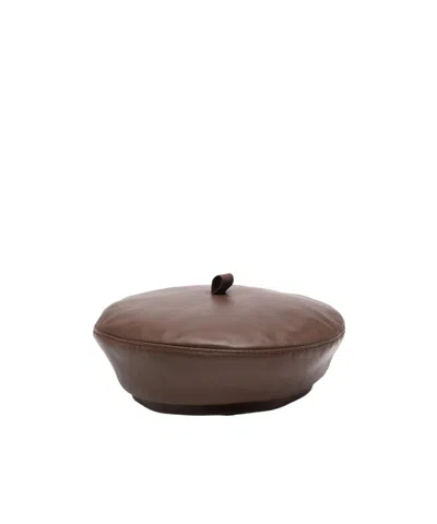 Ruslan Baginskiy Bover-style Flat-top Beret In Brown