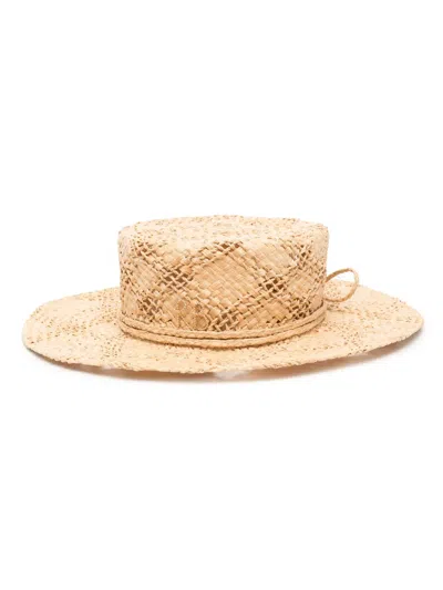 Ruslan Baginskiy Bow-detail Sun Hat In Neutrals