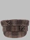 Ruslan Baginskiy Checked Pattern Hat Textured Fabric Bow In Pattern