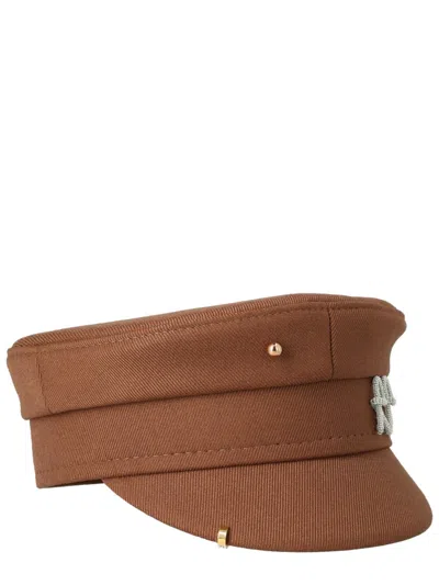 Ruslan Baginskiy Brown Cotton-acrylic Hat In Pink