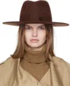 Ruslan Baginskiy Brown Monogram-embellished Fedora In Brown