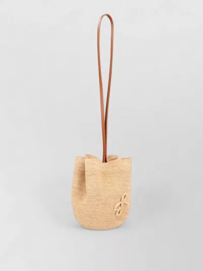 Ruslan Baginskiy Bucket Bag Long Strap Woven Texture In Brown