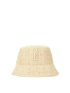 Ruslan Baginskiy Fabric Texture Wide Brim Hat In Beige