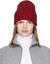 Ruslan Baginskiy Burgundy Monogram-embroidered Wool Beanie In Burgundy