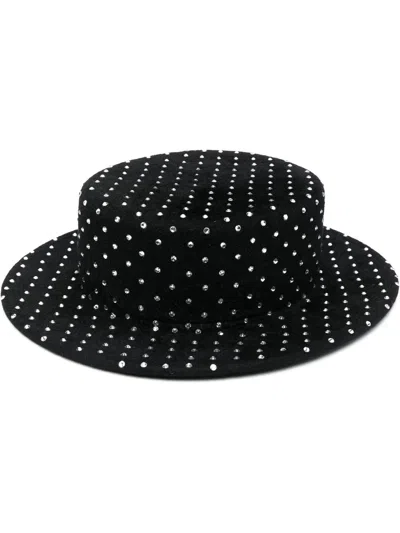 Ruslan Baginskiy Canotier Crystal-embellished Fedora Hat In Multi