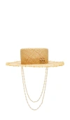 Ruslan Baginskiy Canotier Hat In 自然稻草色