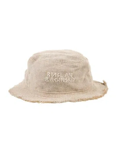 Pre-owned Ruslan Baginskiy Canvas Bucket Hat. In Neutrals