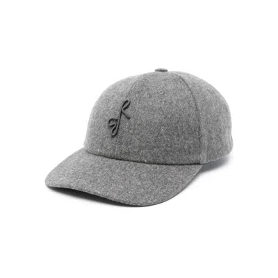 Ruslan Baginskiy Logo-embroidered Felted Cap In Grey