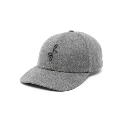 Ruslan Baginskiy Logo-embroidered Felted Cap In Grey
