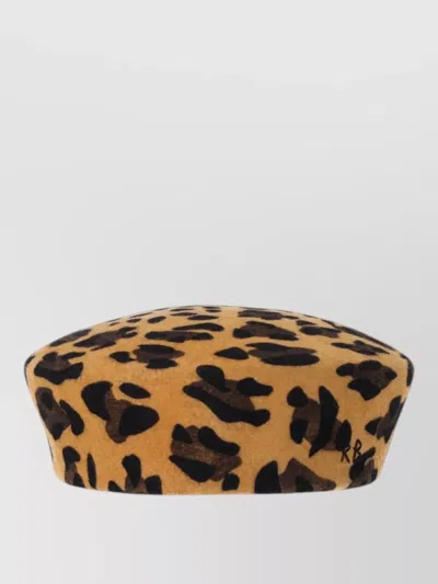 Ruslan Baginskiy Multicolor Wool Animalier Logo Hat In Blue
