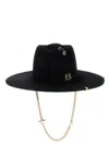 Ruslan Baginskiy Chain Strap Fedora Hats Black In Black