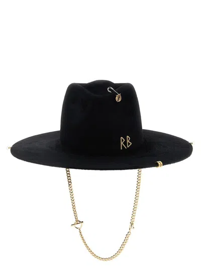 RUSLAN BAGINSKIY RUSLAN BAGINSKIY 'CHAIN STRAP FEDORA' HAT