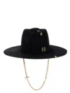 Ruslan Baginskiy Chain Strap Fedora Hats Black In Black