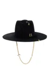 Ruslan Baginskiy Chain Strap Fedora Hats Black In Black