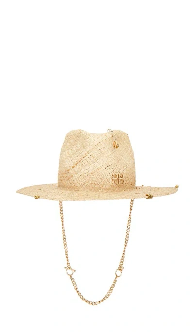 Ruslan Baginskiy Chain Strap Fedora Hat In Neutral
