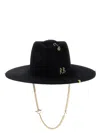Ruslan Baginskiy Chain Strap Fedora Hats Black In Black