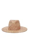 Ruslan Baginskiy Straw Fedora With Logo In Beige