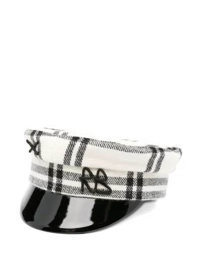 RUSLAN BAGINSKIY CHECKED-PATTERN BERET