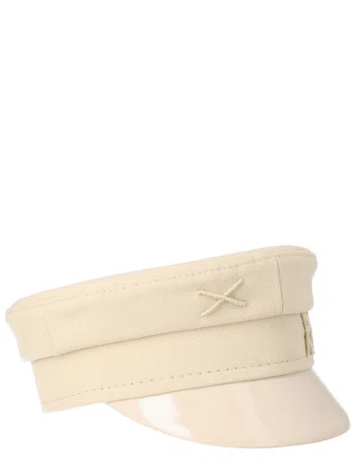 Ruslan Baginskiy Chic Cotton Mini Hat For Women In Gray