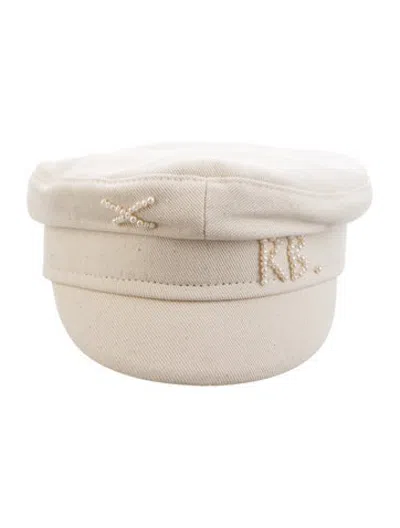 Pre-owned Ruslan Baginskiy Cotton Newsboy Cap In Neutrals