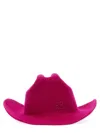 Ruslan Baginskiy Fuchsia Fedora Hat With Tonal Logo Embroidery In Wool