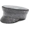 Ruslan Baginskiy Crystal Embellished Baker Boy Cap In Black